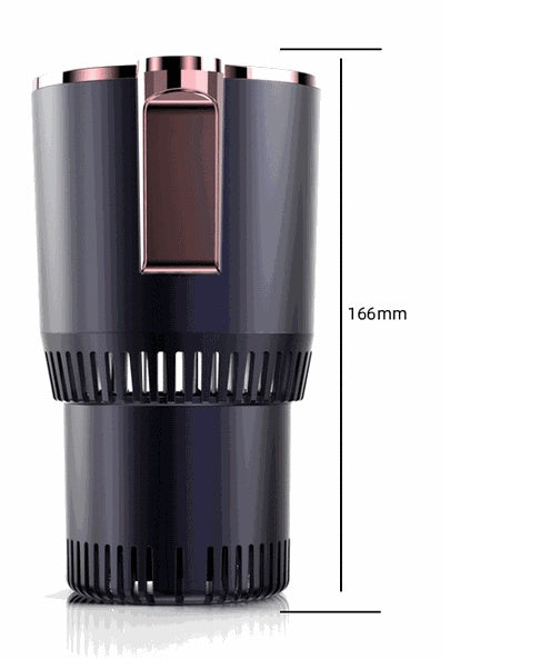 2 In1 Car Heating Cooling Cup 12V Smart Car Cup Holder Digital Temperature Display Drink Cup Warmer Cooler Mini Car Refrigerator - Black & Elva