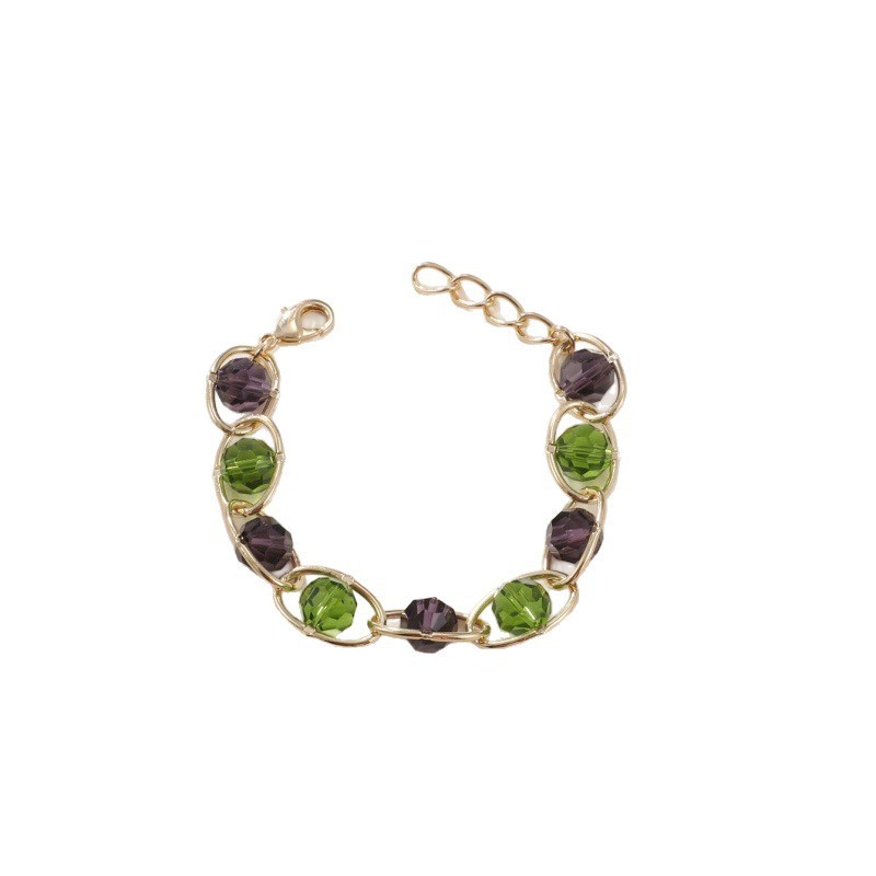 Fashionable All-match Natural Crystal Bracelet - Black & Elva