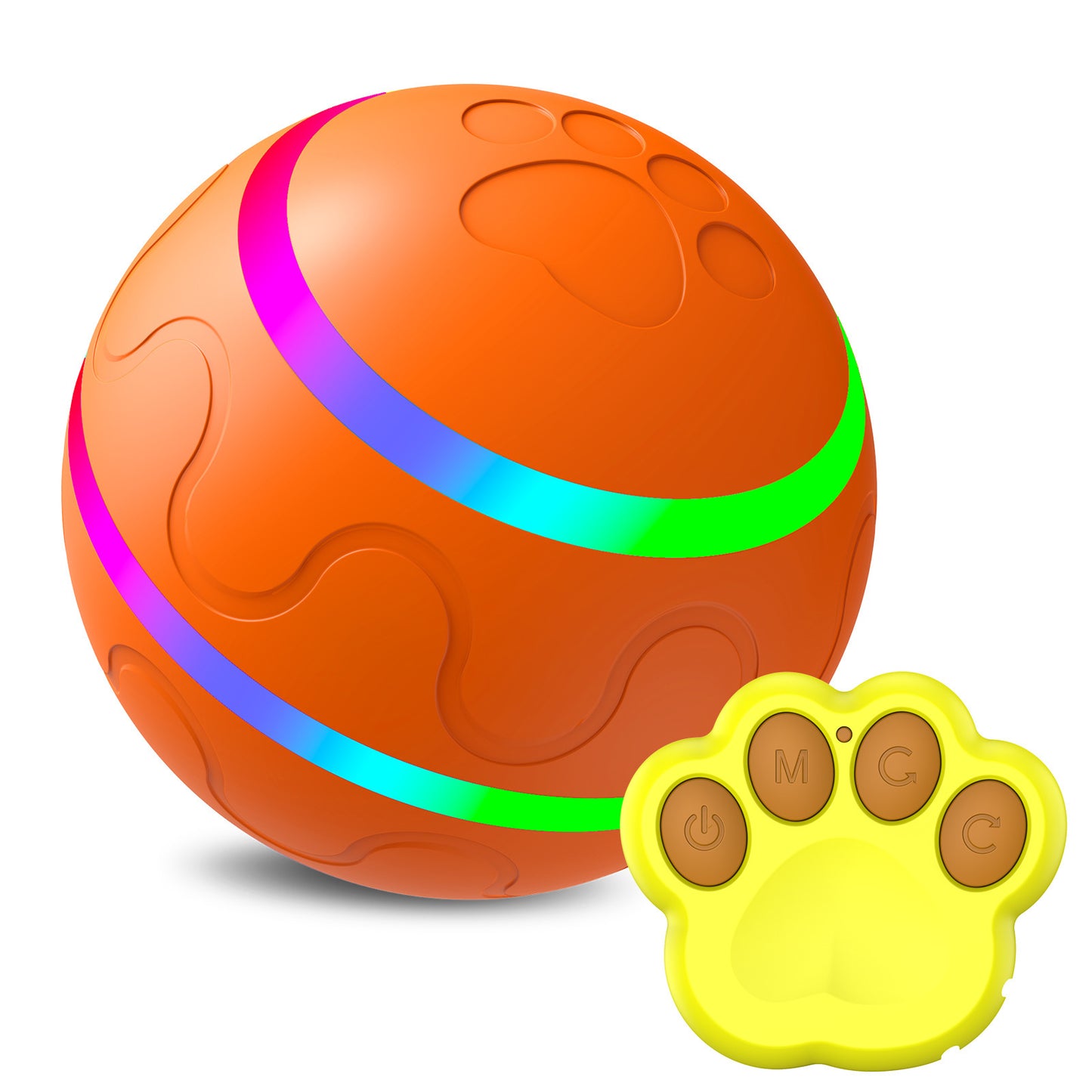 Pet New Cat Wicked Ball Toy Intelligent Ball USB Cat Toys Self Rotating Ball Automatic Rotation Ball - Black & Elva