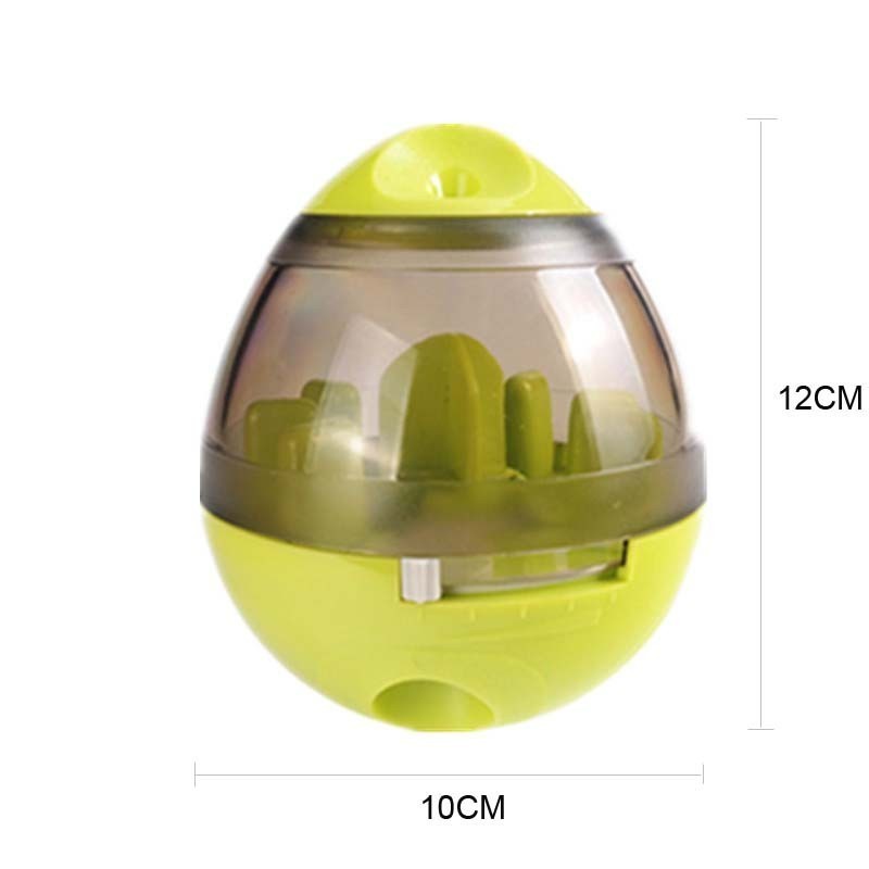 Interactive Dog Tumbler Feeder Toy – Food Dispensing Ball for Puppies & Pets - Black & Elva
