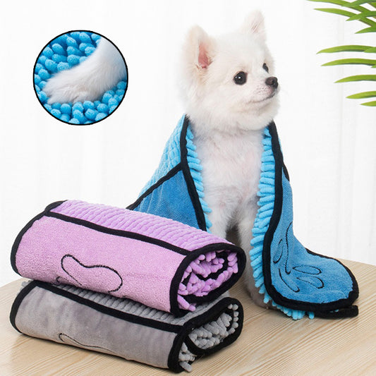 Super Absorbent Microfiber Pet Towels - Black & Elva