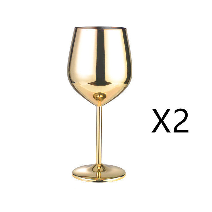 Stainless steel wine glass - Black & Elva