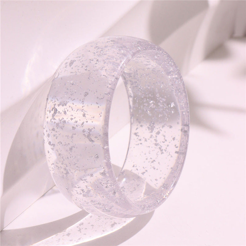 Geometric Irregular Acrylic Simple Bracelet Bracelet For Women - Black & Elva