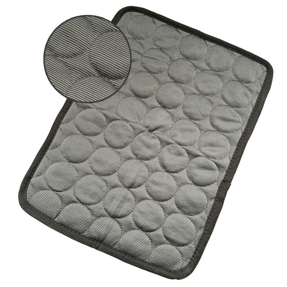 Pet Summer Portable Ice Silk Cooling Pad - Black & Elva