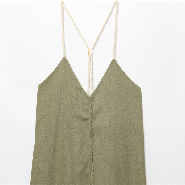 Summer Women's Blended Loose Dress - Black & Elva