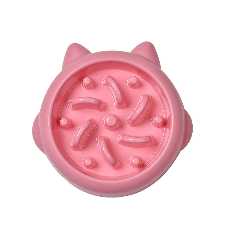 Anti-Choke Slow Feeder Bowl – Safe Eating Dish for Dogs & Cats - Black & Elva