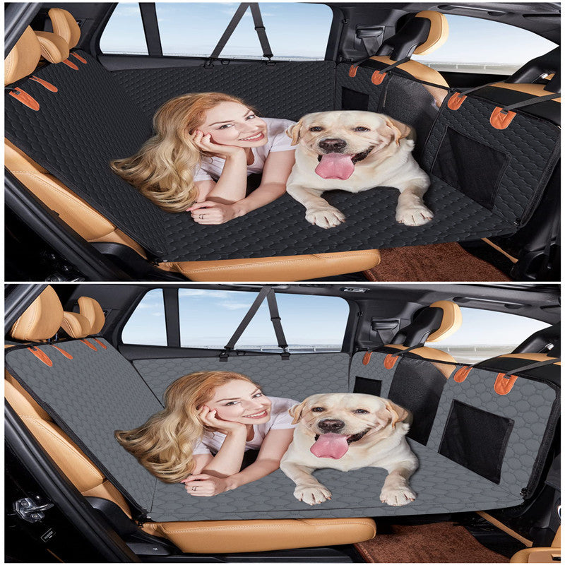 Load-bearing Lengthened Vehicle-mounted Pet Mat Travel Dog Hammock - Black & Elva