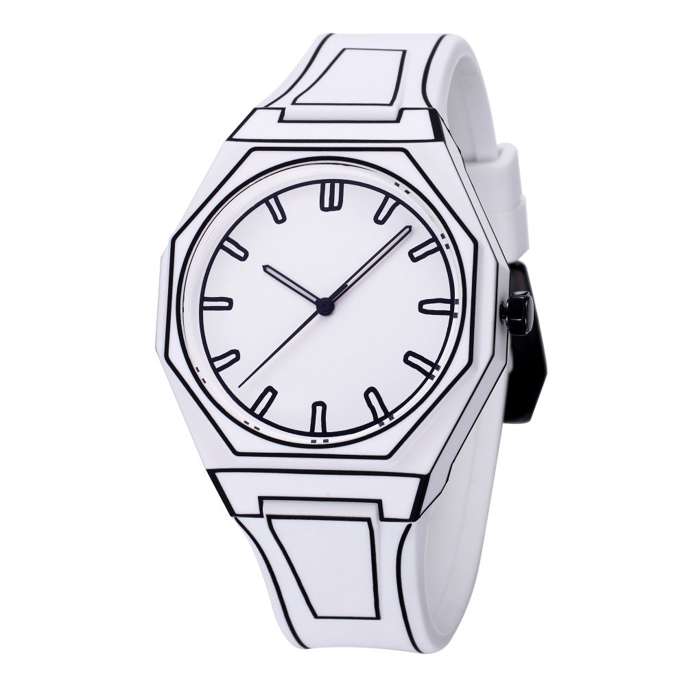 Deep Waterproof Watch Comic Style - Black & Elva