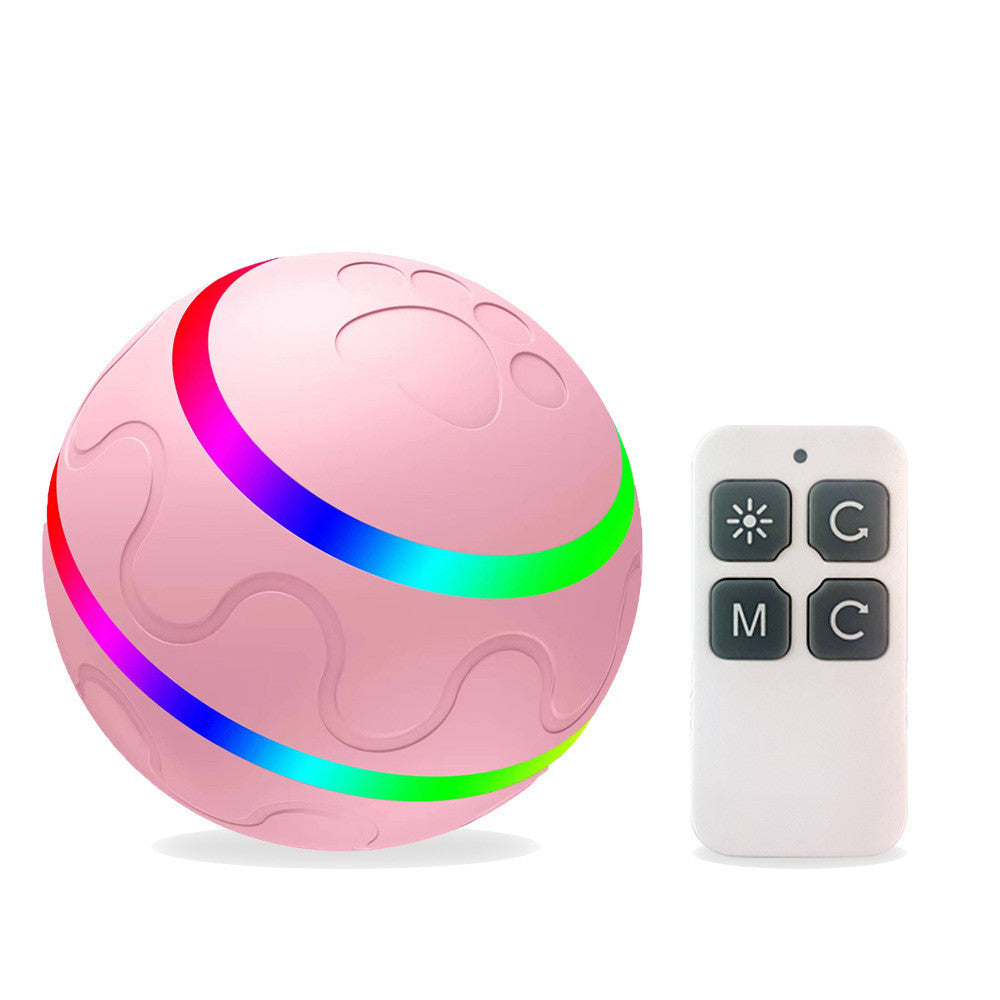 Pet New Cat Wicked Ball Toy Intelligent Ball USB Cat Toys Self Rotating Ball Automatic Rotation Ball - Black & Elva