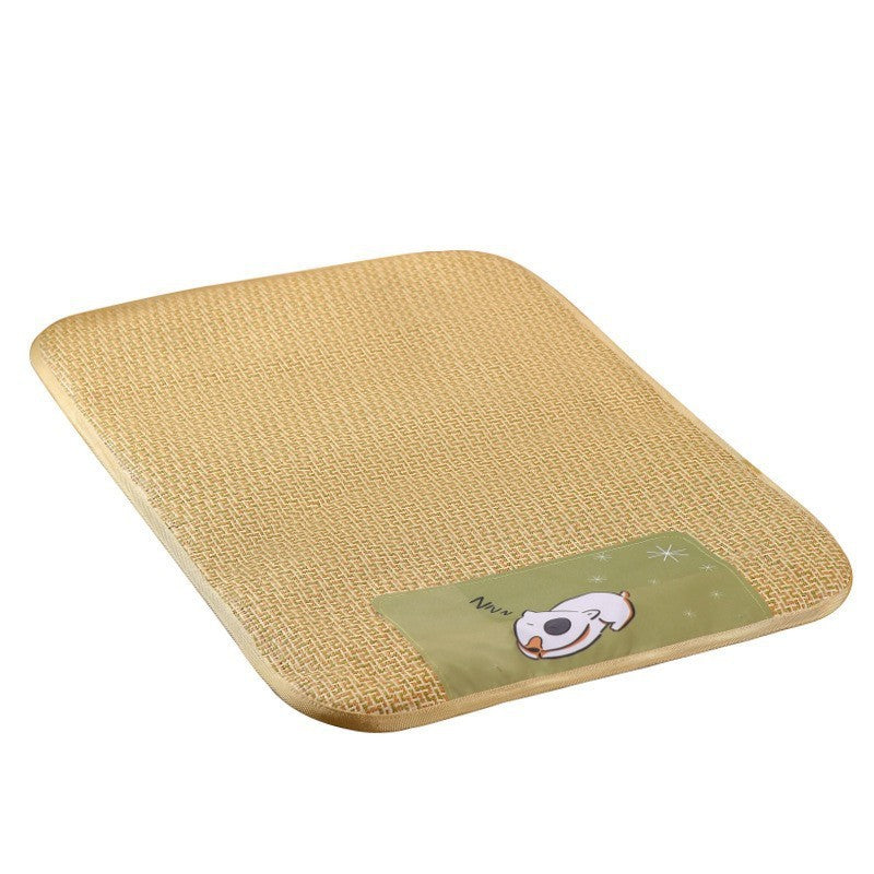 Cooling Pet Mat for Dogs & Cats – Breathable Summer Dog Bed, Anti-Scratch & Moisture-Proof Sleeping Pad - Black & Elva