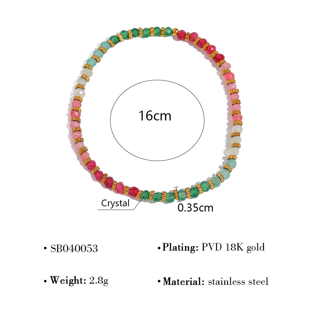 European And American New Thread Ring Stitching Open-ended Bracelet - Black & Elva
