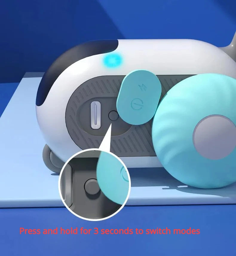 Remote Control Cat Toy – Smart USB Interactive Car for Chasing Fun - Black & Elva