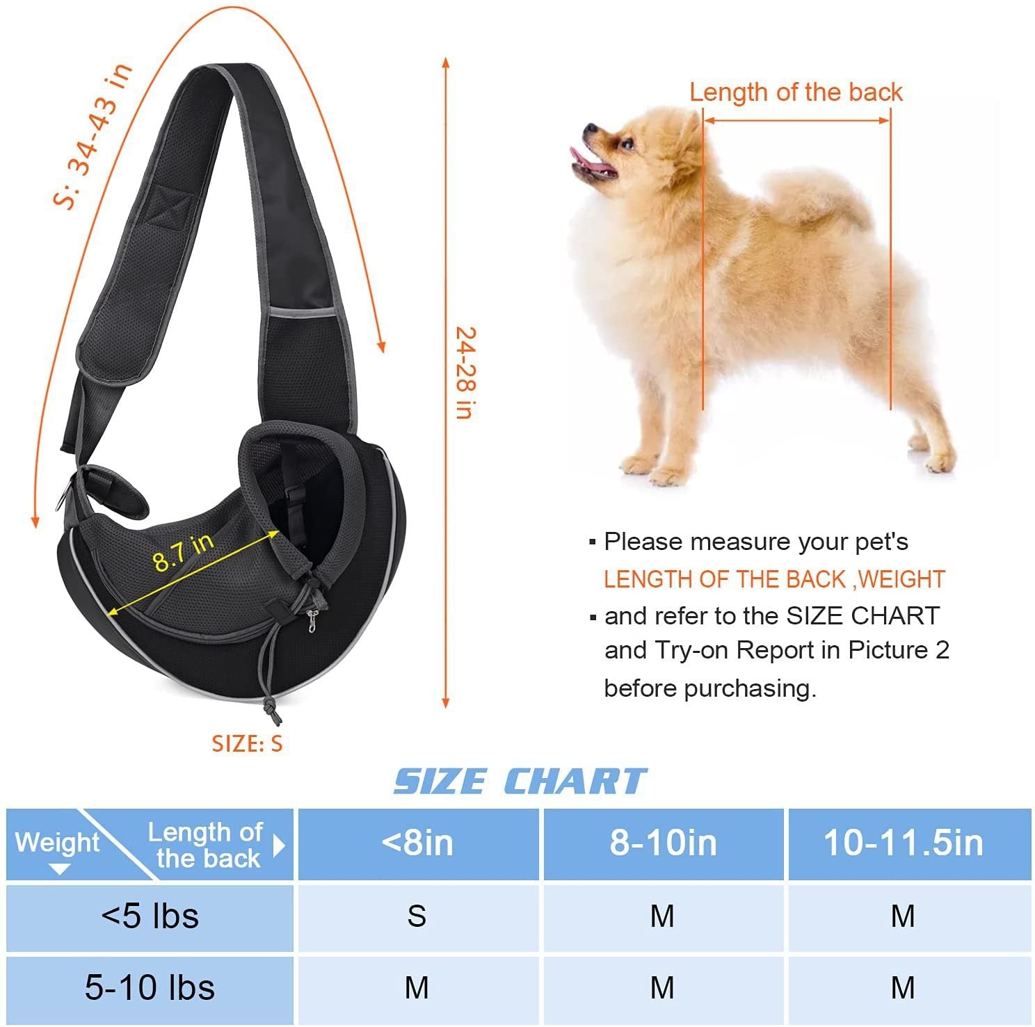 Carrying Pets Bag Women Outdoor Portable Crossbody Bag For Dogs Cats Pet Products - Black & Elva