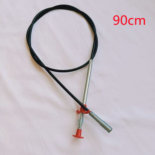 60CM Sewer Dredger Spring Pipe Dredging Tool Household Hair Cleaner Drain Clog Remover Cleaning Tools Household For Kitchen Sink Kitchen Gadgets - Black & Elva