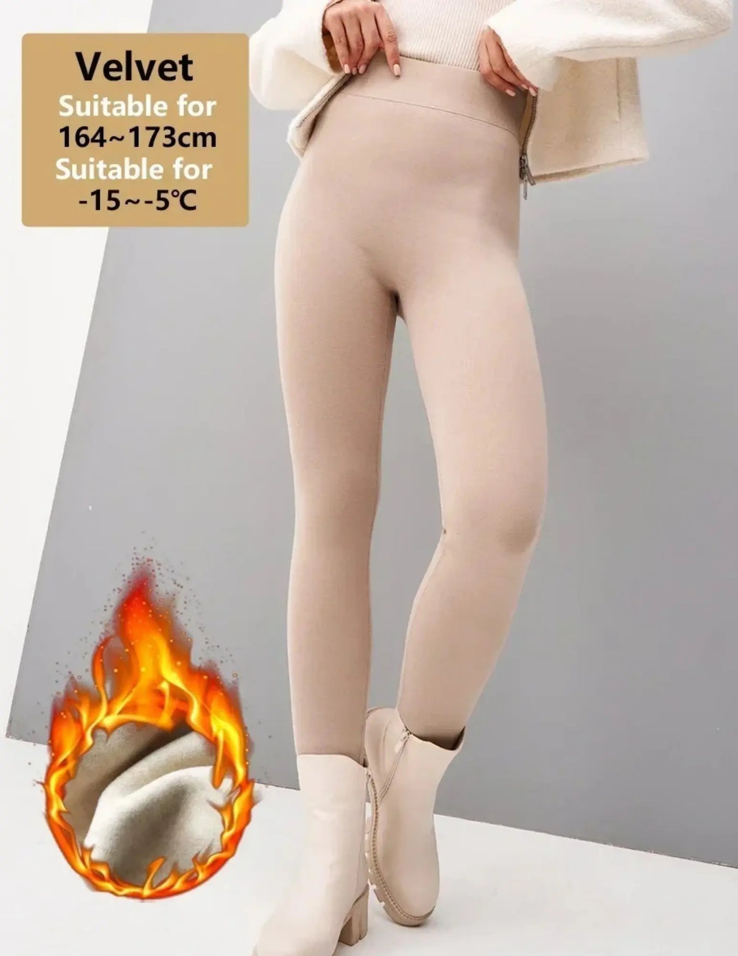 Thermal Fleece Winter Leggings - Black & Elva
