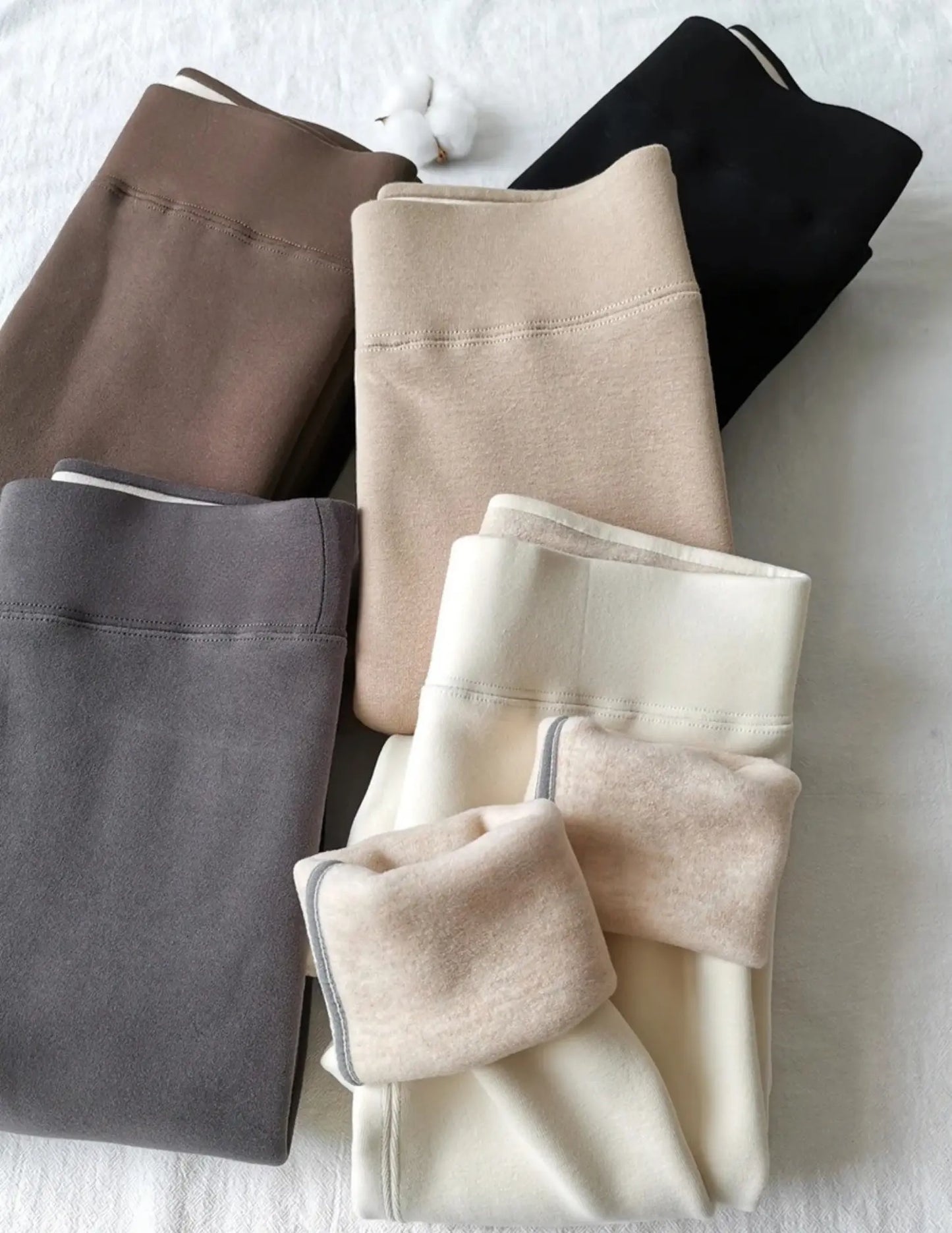 Thermal Fleece Winter Leggings - Black & Elva