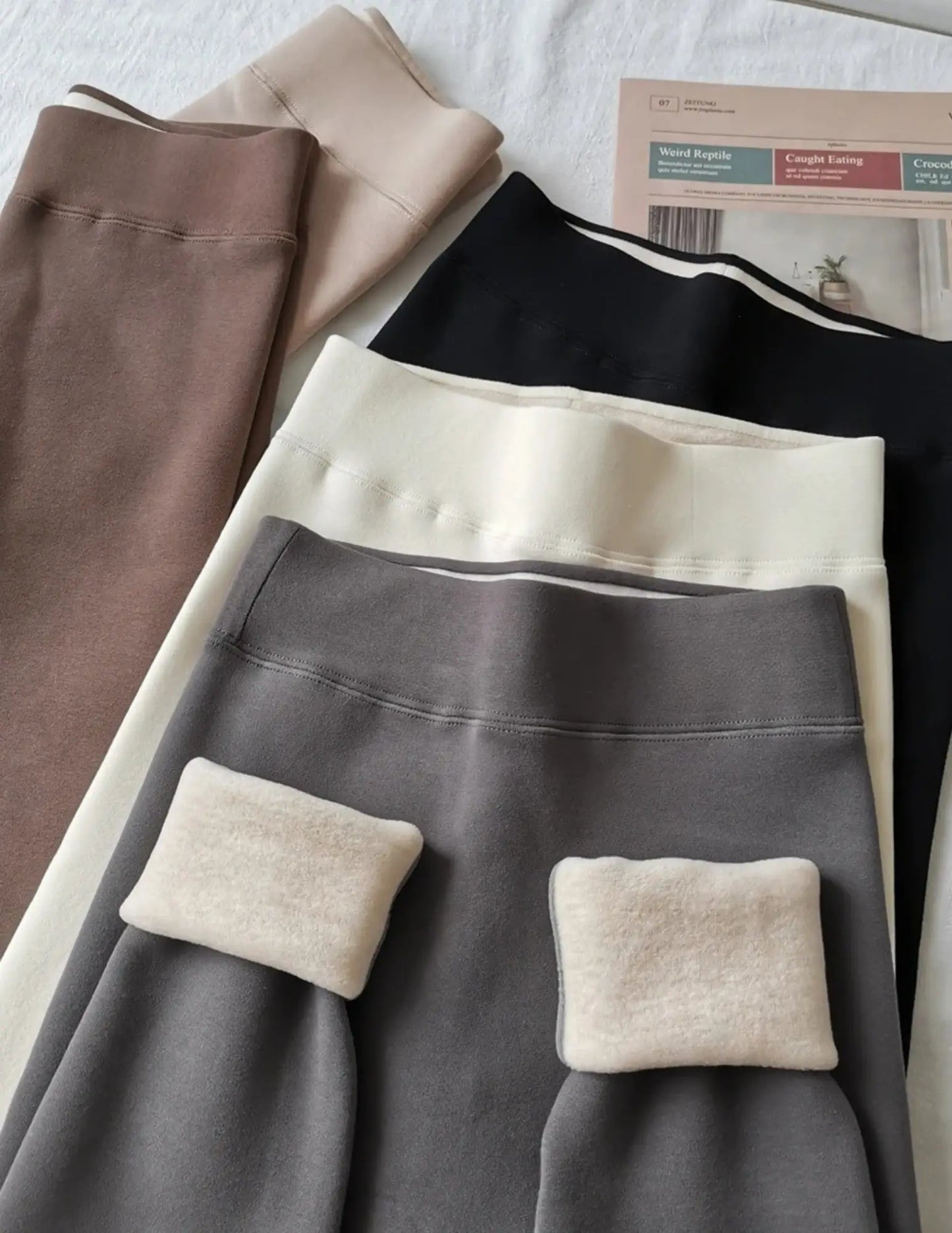 Thermal Fleece Winter Leggings - Black & Elva