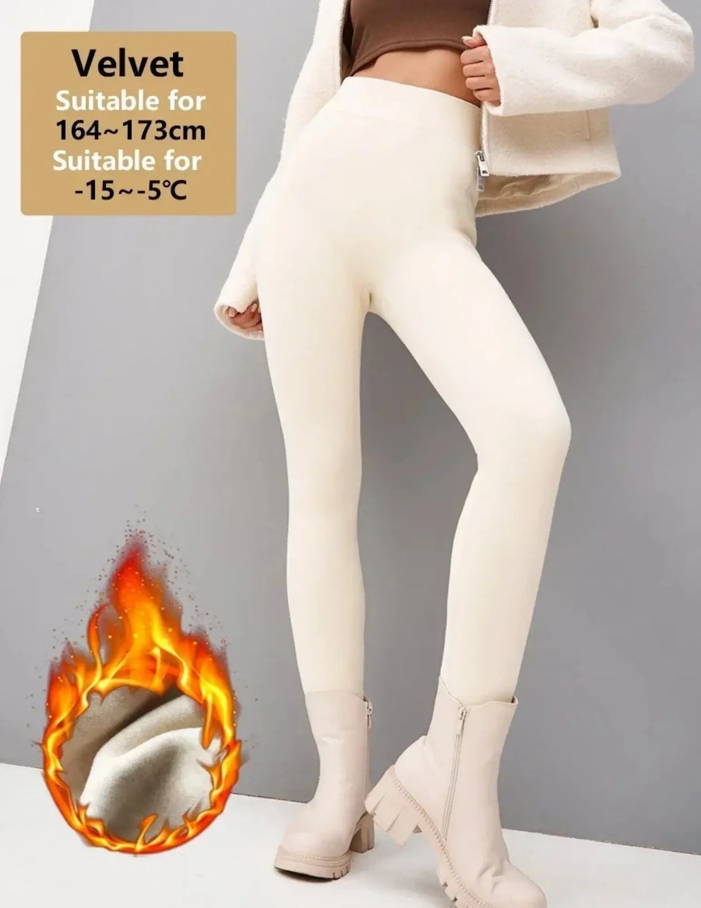 Thermal Fleece Winter Leggings - Black & Elva